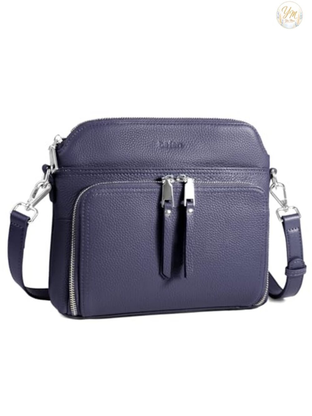 Genuine Leather Crossbody Bag RFID Wallet Purse Multi Pockets Travel